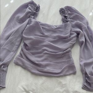 Ruched Lavender Top - NWOT